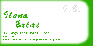 ilona balai business card